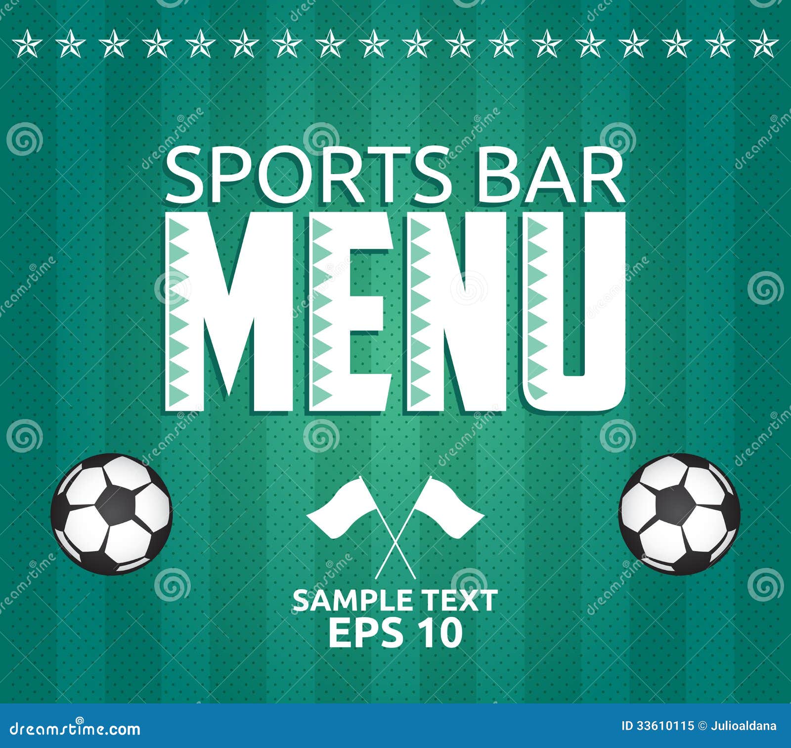 Football - Sports Bar Menu Card Design Template Stock Vector With Football Menu Templates