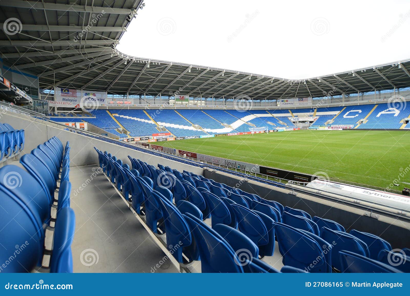 Cardiff City Football Club Stadium, Leckwith, Cardiiff, South Wales.Close  up of main entrance Stock Photo - Alamy