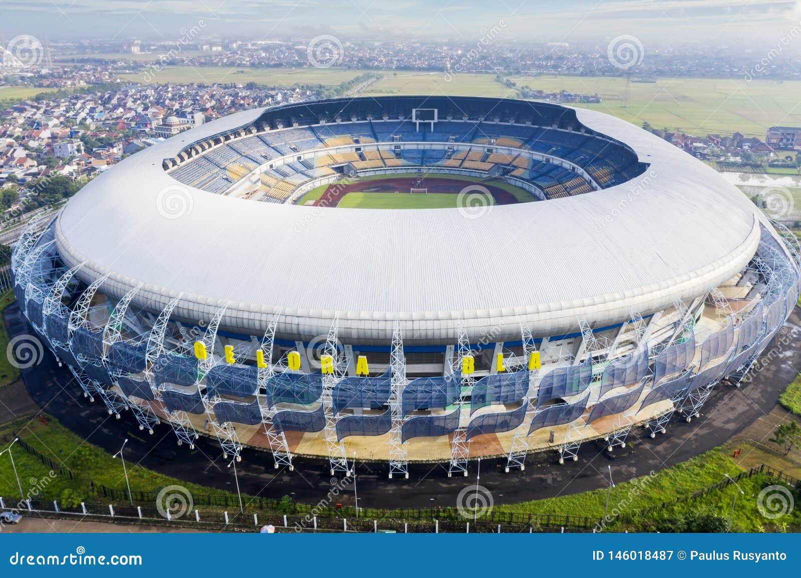 Football Stadium of Gelora Bandung Lautan Api Editorial Photography