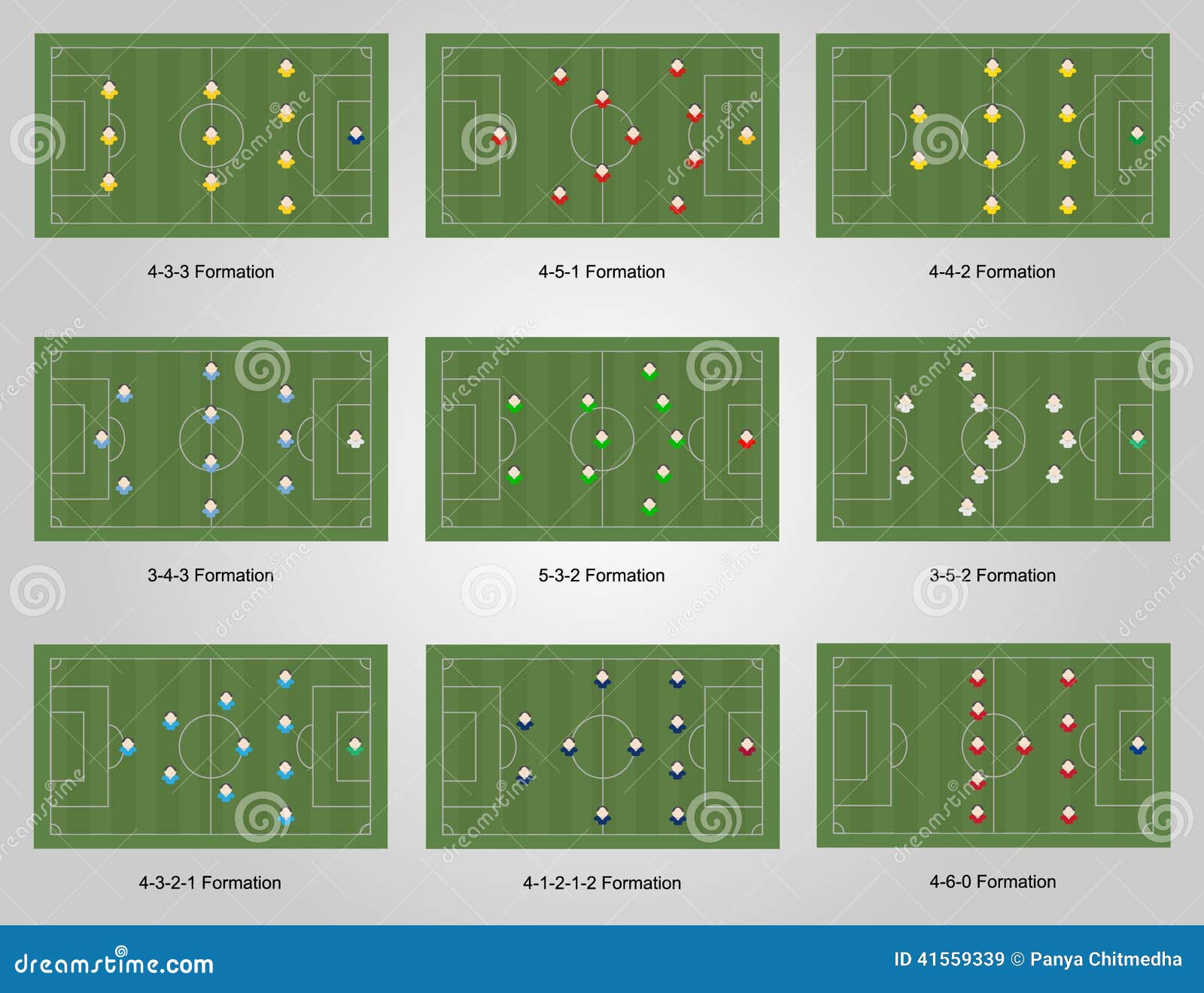 Football Strategy Formation Stock Illustration Illustration of back, scheme 41559339