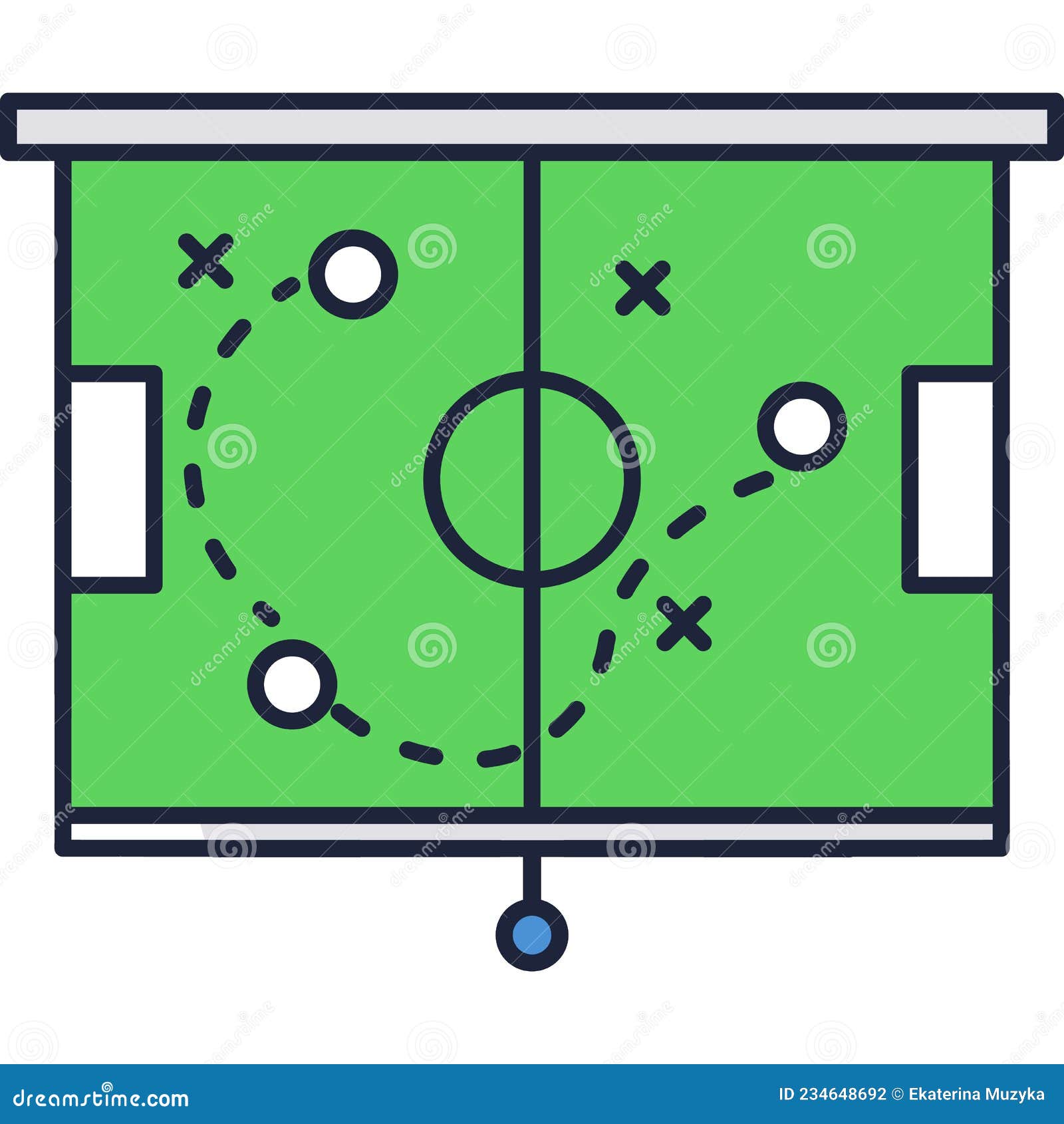 Football Strategy Plan Icon Soccer Game Playbook Stock Vector