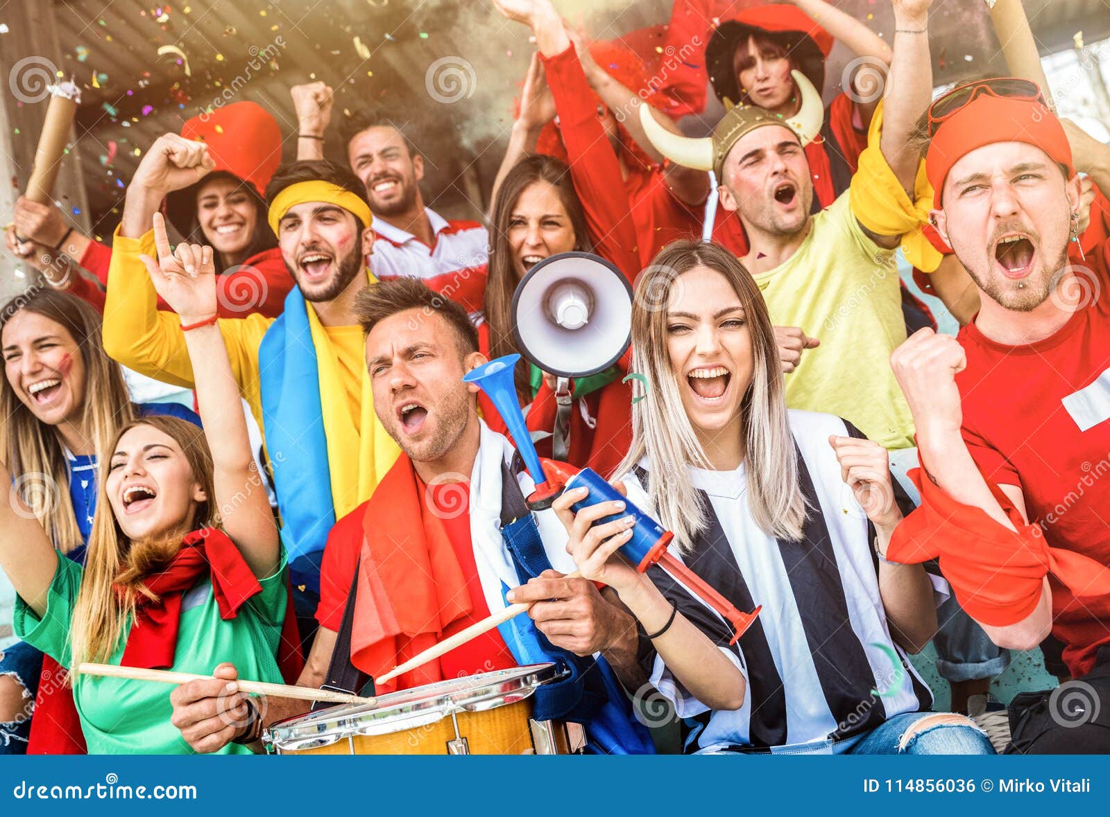 Cheering Football Crowd