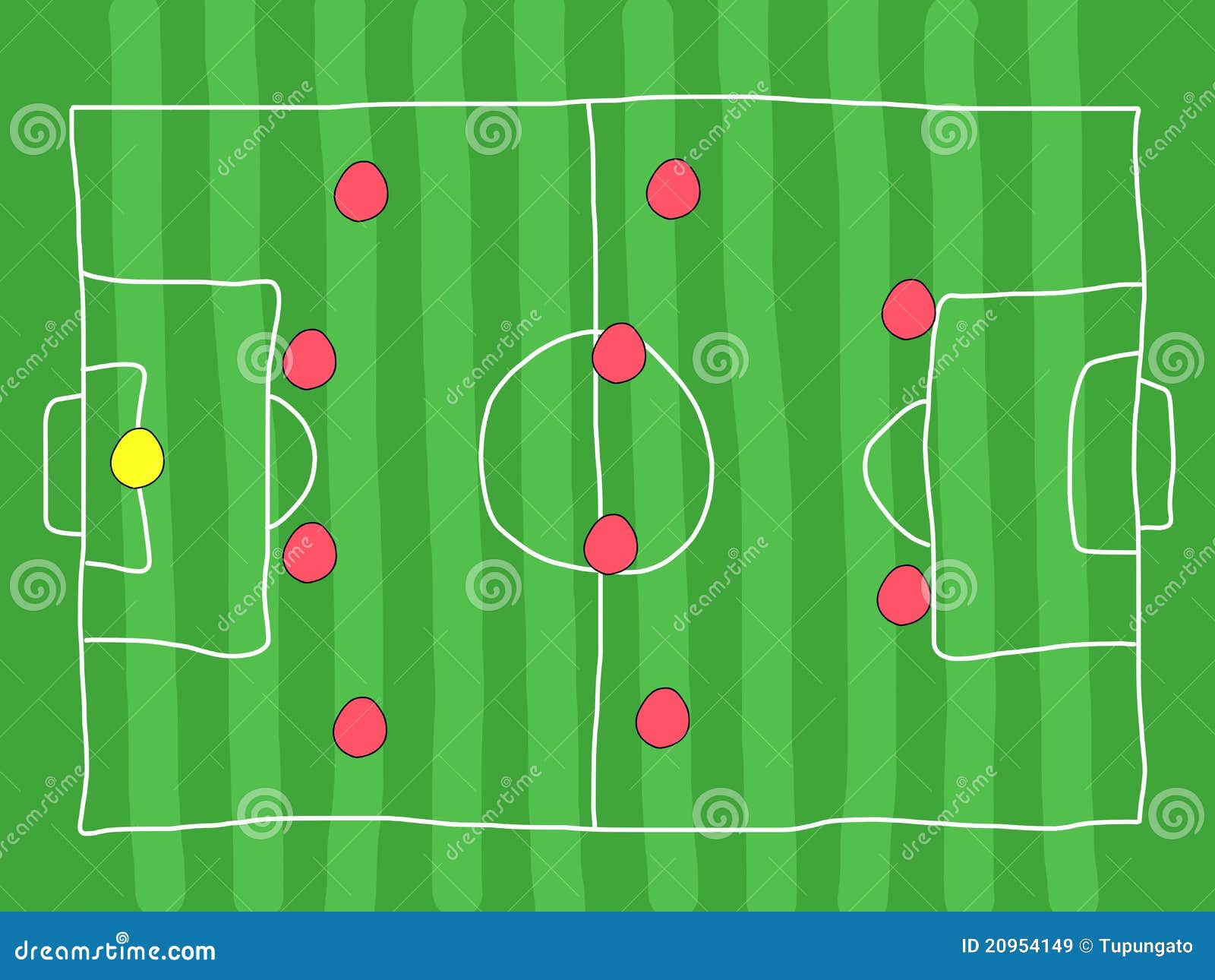 Football Tactics Scheme Cartoon Vector 73001197