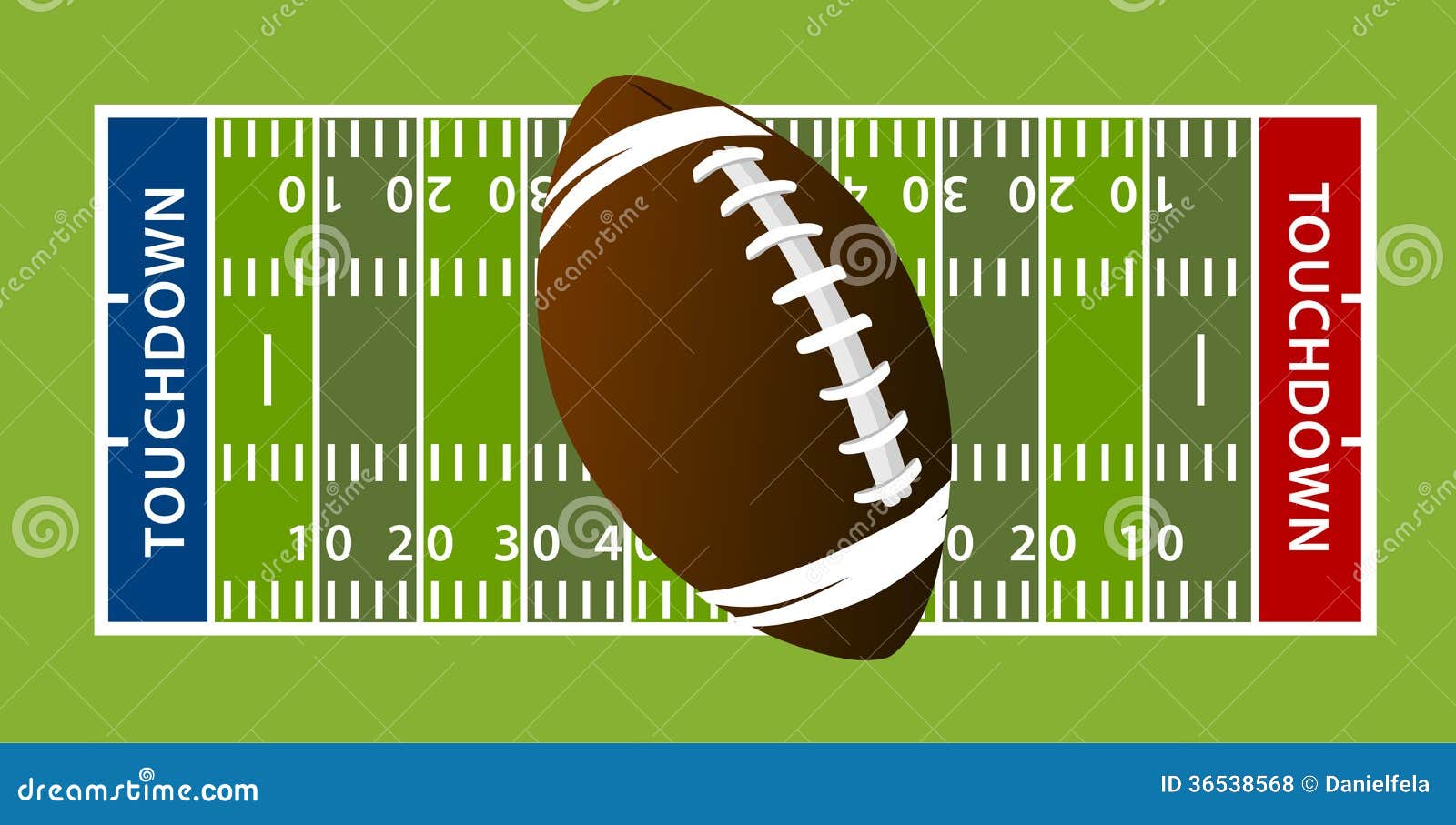 football touchdown field
