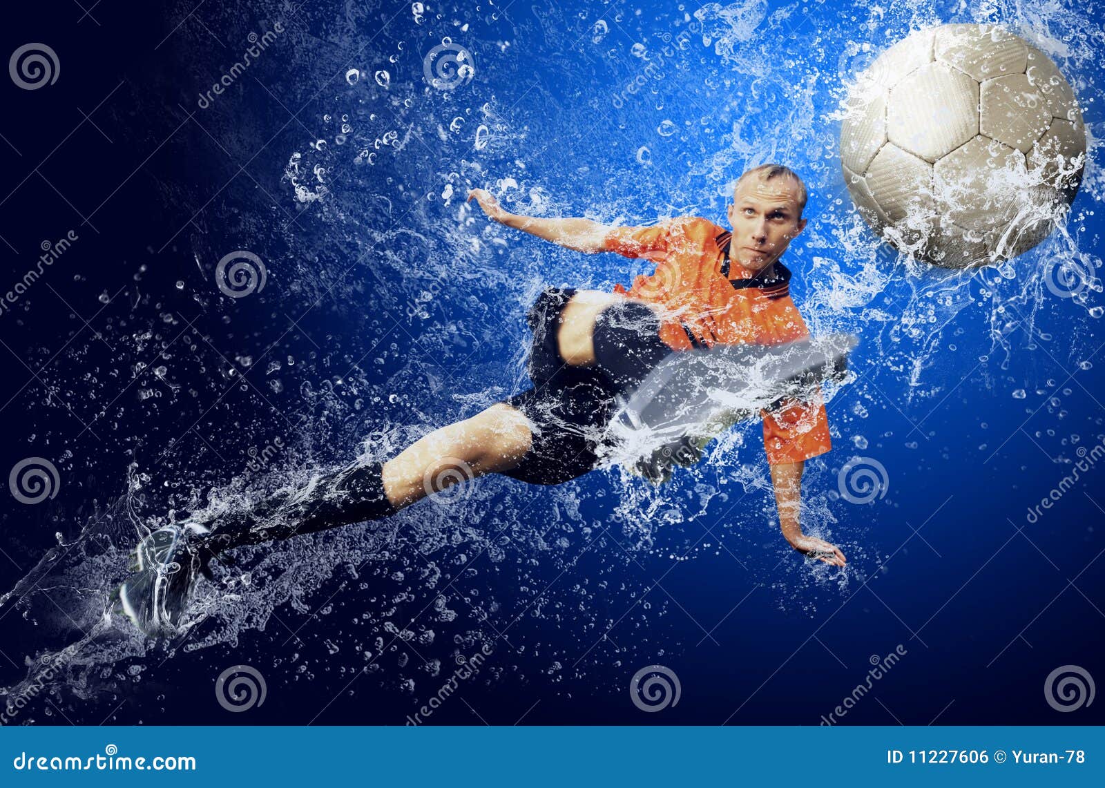Football under water stock photo. Image of attribute 11227606