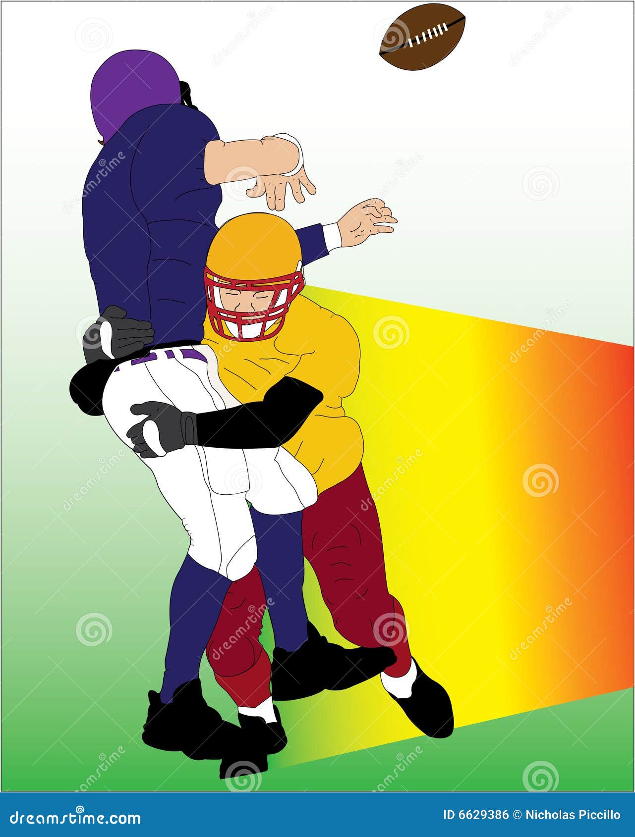 Football Vector stock vector. Illustration of vector, silhouette - 6629386