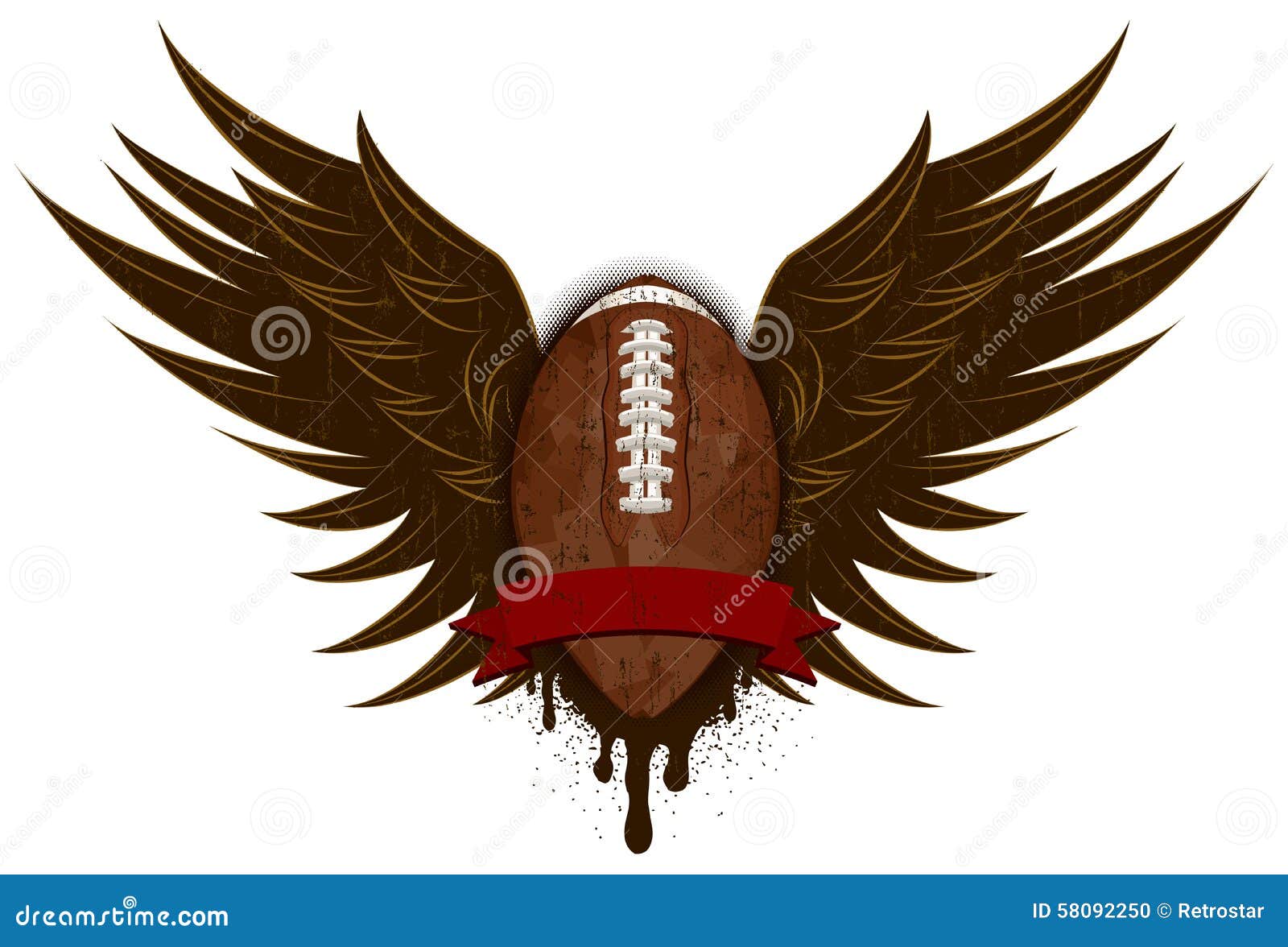 Football wings stock vector. Image of sport, banner, space 58092250