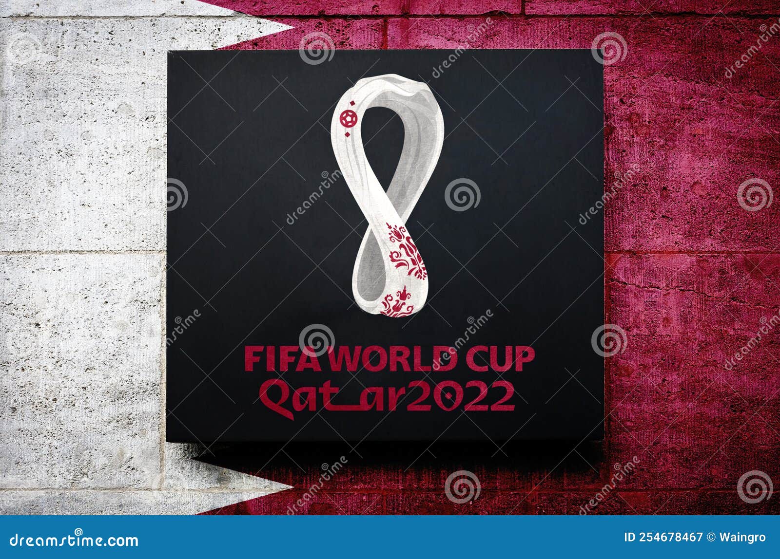 Football World Cup Logo in Qatar 2022 Editorial Photography Image of