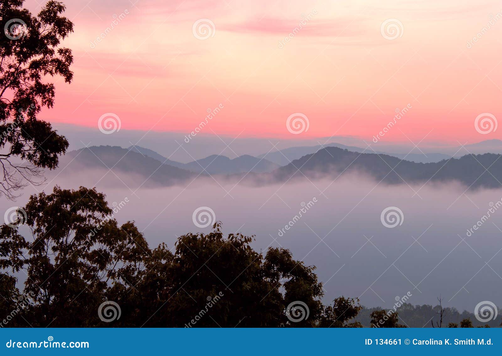 foothills parkway dawn, great smokey mountains national park, tn