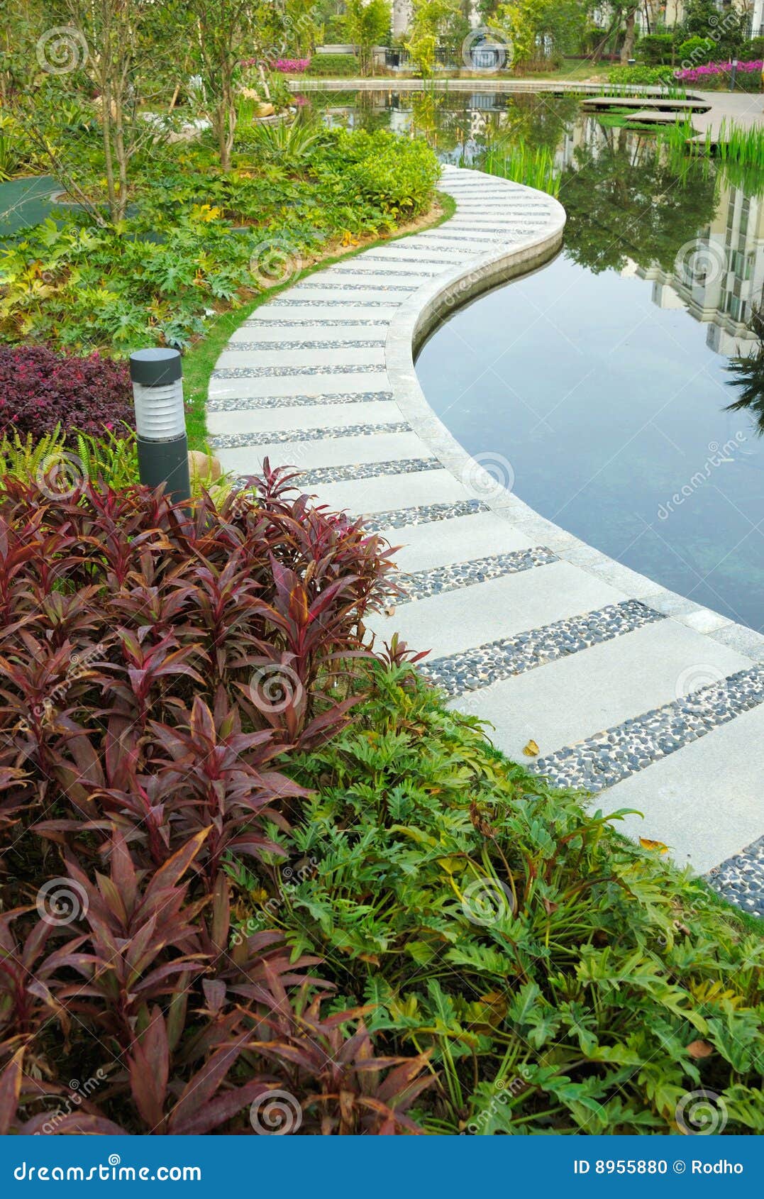 Footpath Throught a Tranquil Garden Stock Photo Image of lane