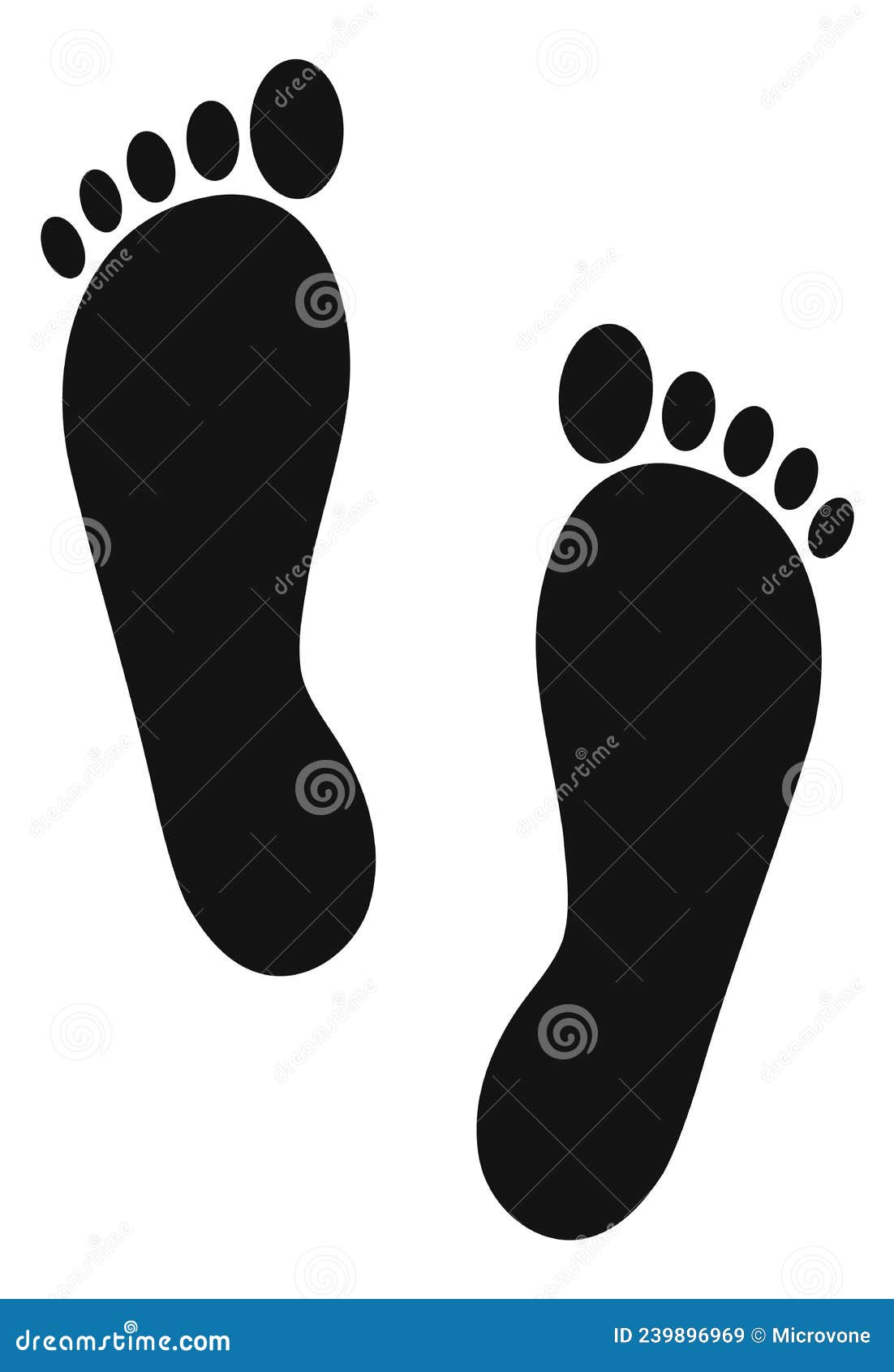 Footprint Icon. Bare Foot Silhouette Stock Vector - Illustration of ...