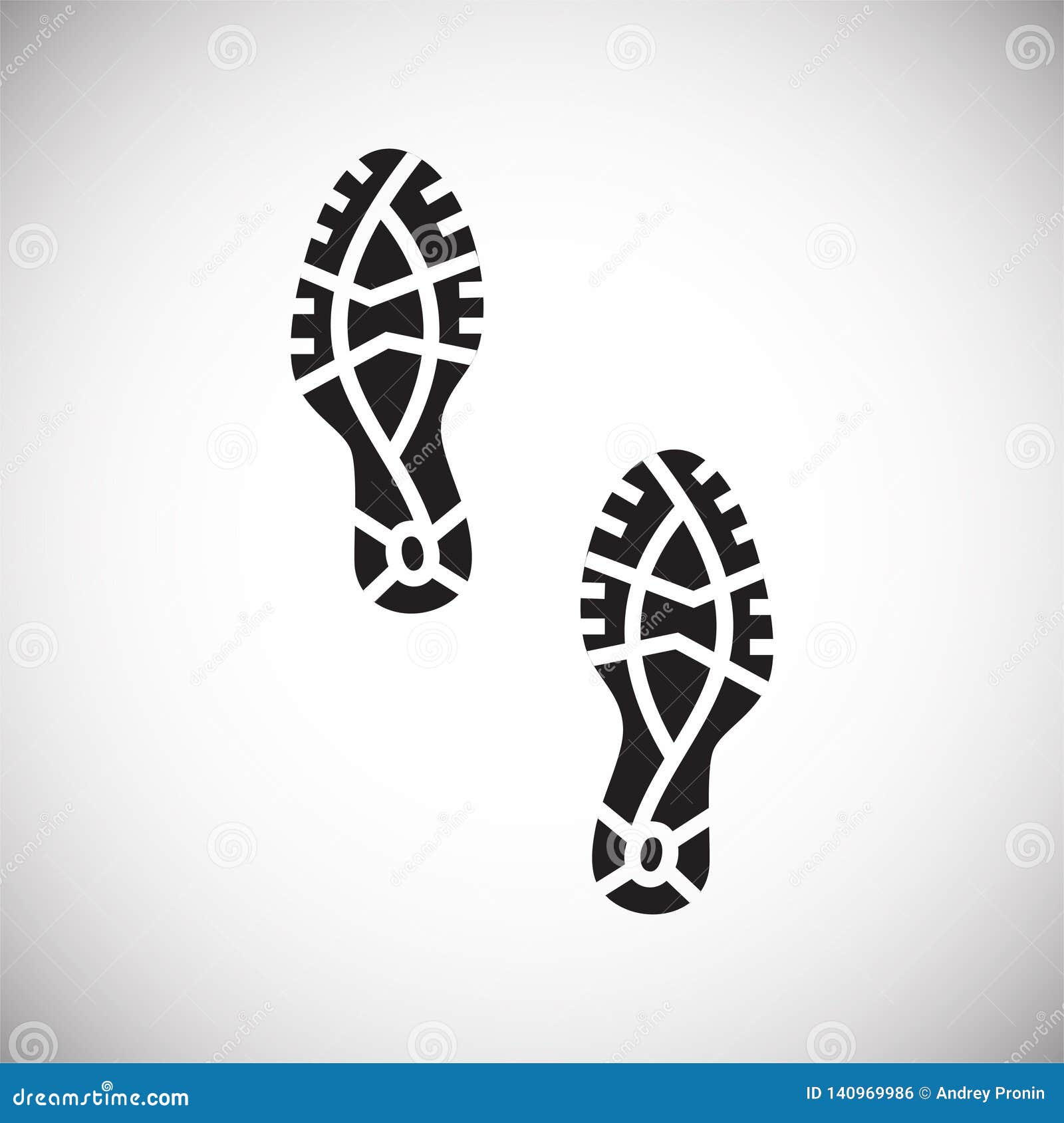 Footprint Icon On White Background For Graphic And Web Design