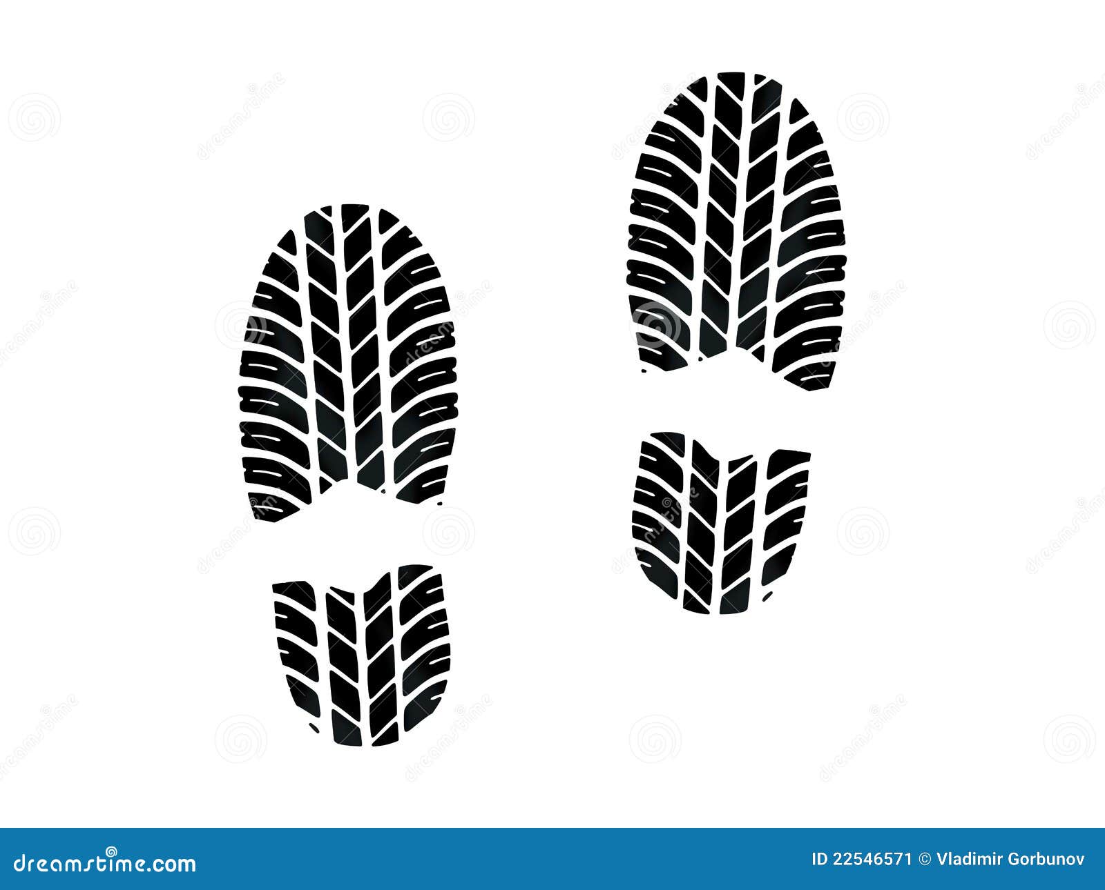 Footprint with tires tread stock illustration. Illustration of isolated