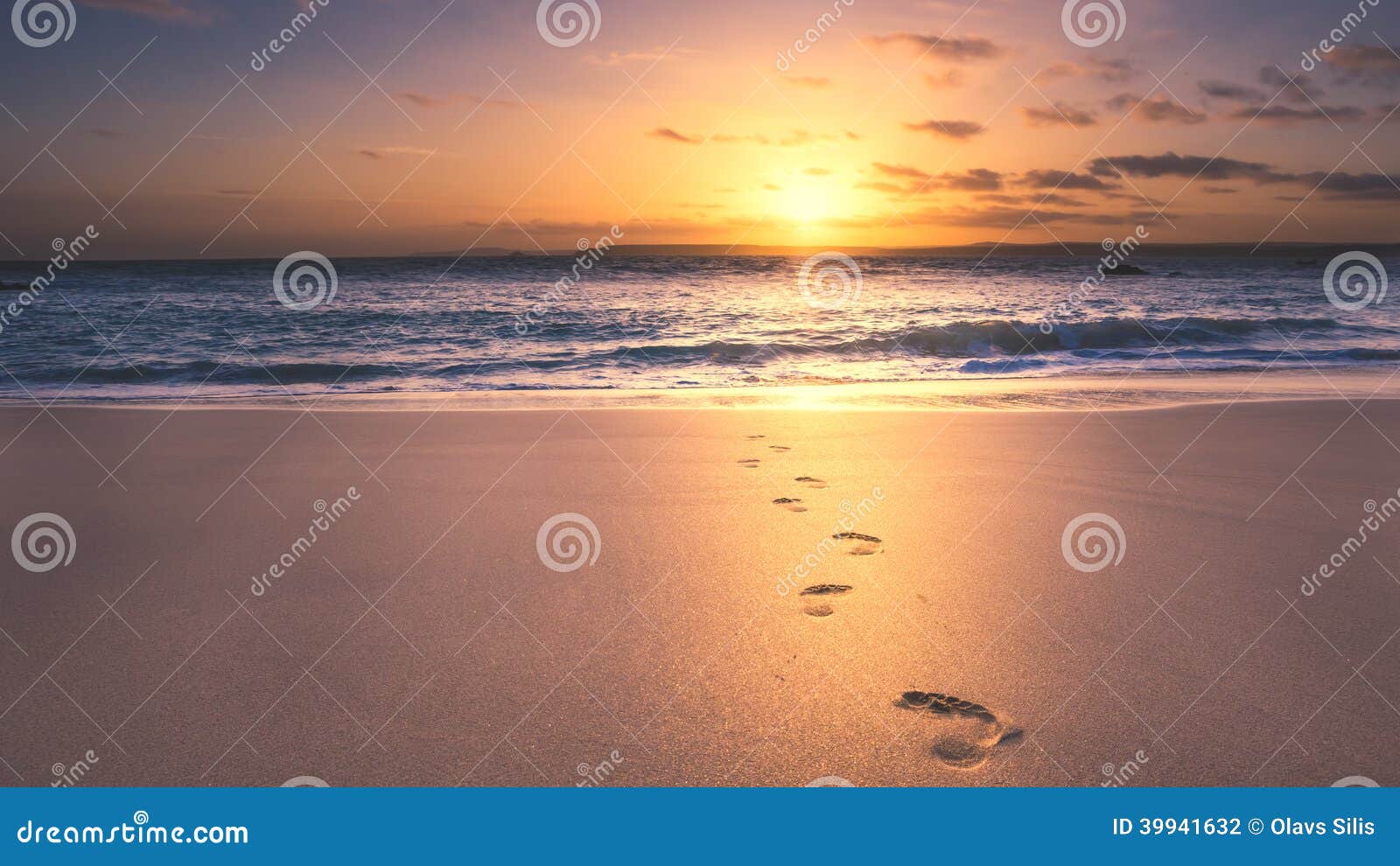 footprints on the beach