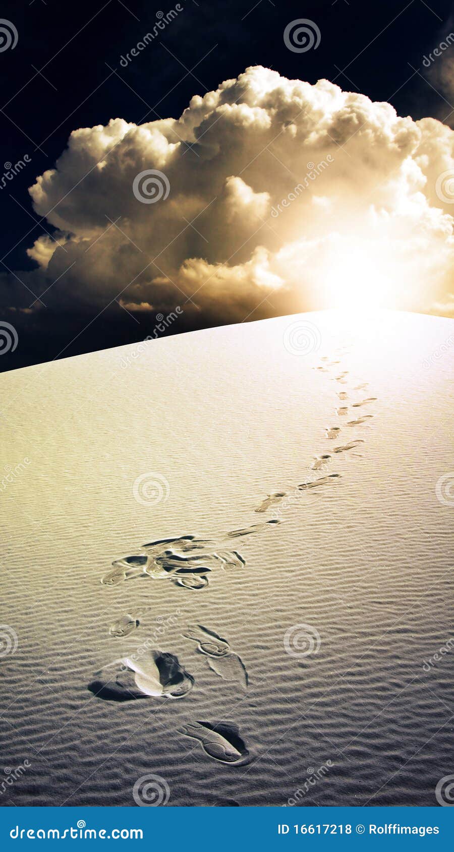 Footprints in Desert White Sands New Mexico Stock Photo Image of