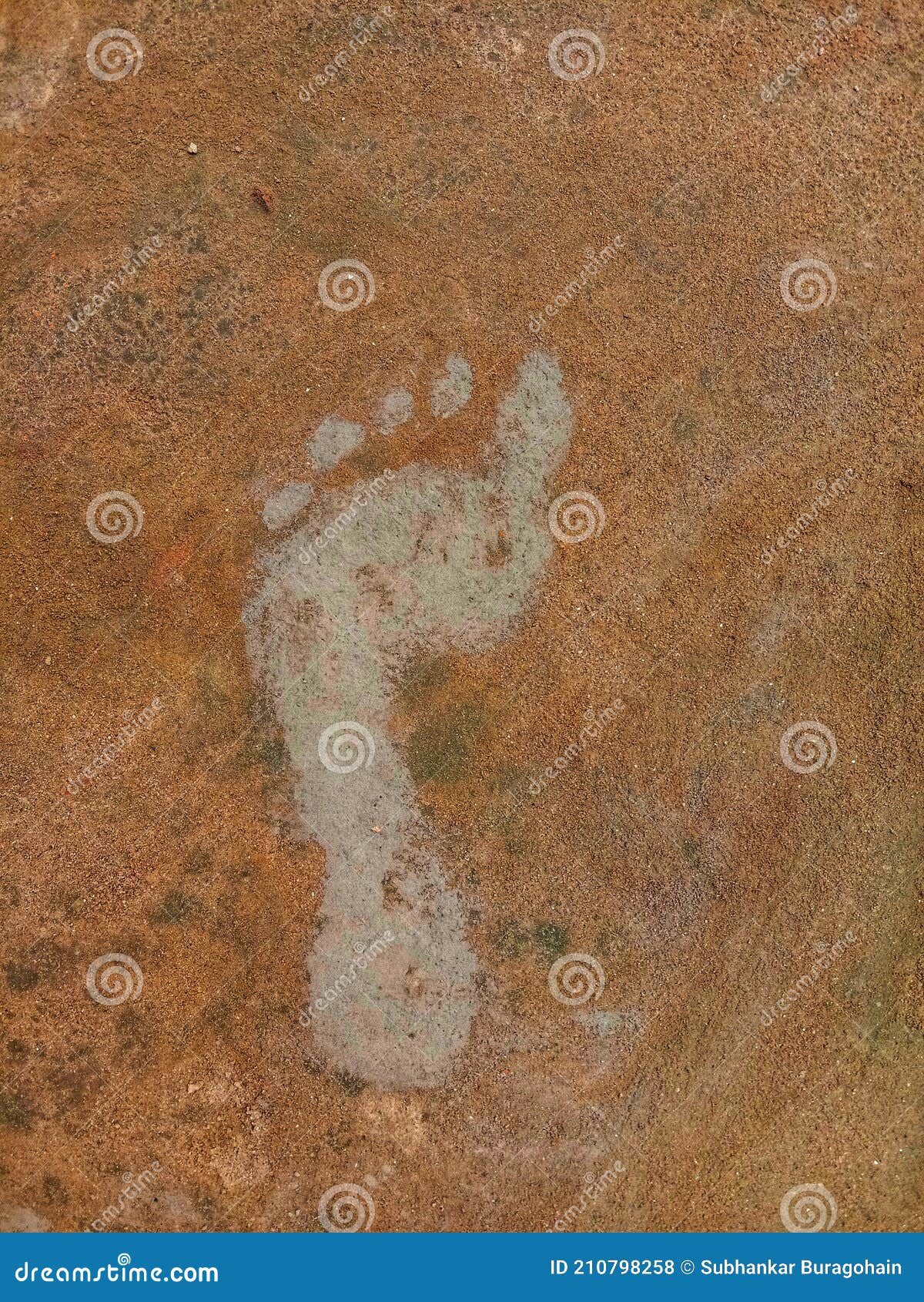 Footprints without foot stock photo. Image of asphalt 210798258