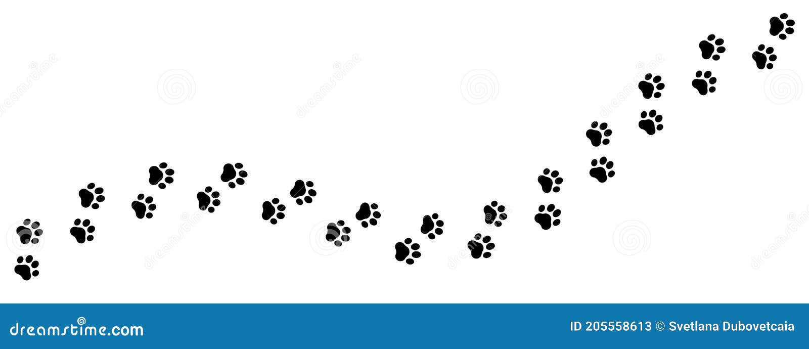 footprints for pets, dog or cat. pet prints. paw pattern. foot puppy. black silhouette  paw print. footprint pet. animal trac