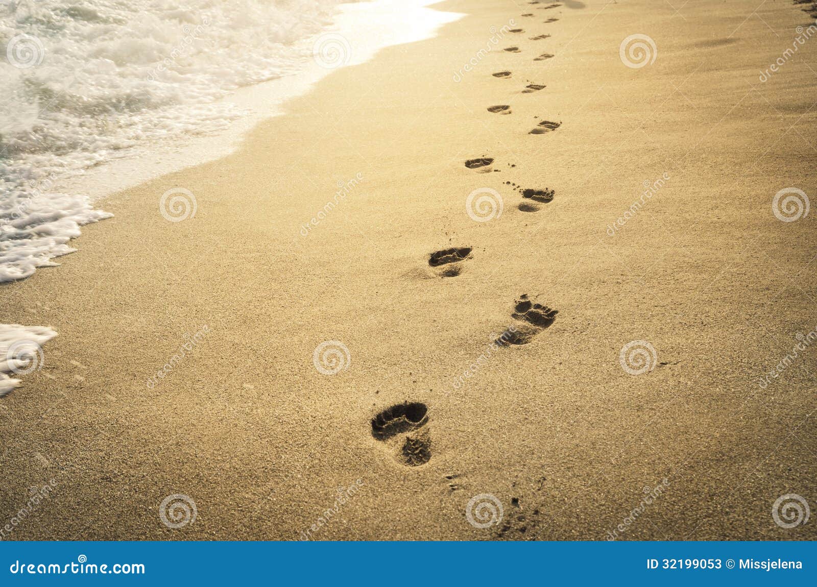 footprints in the sand