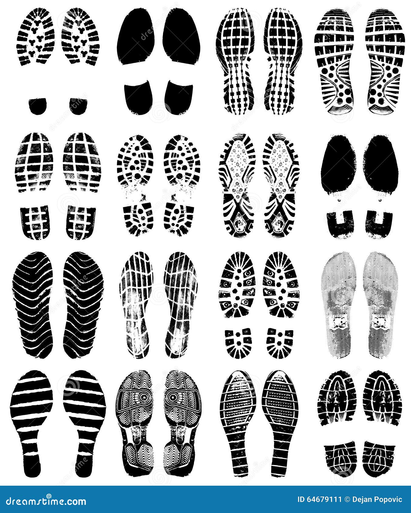 Footprints silhouette stock illustration. Illustration of dirty - 64679111