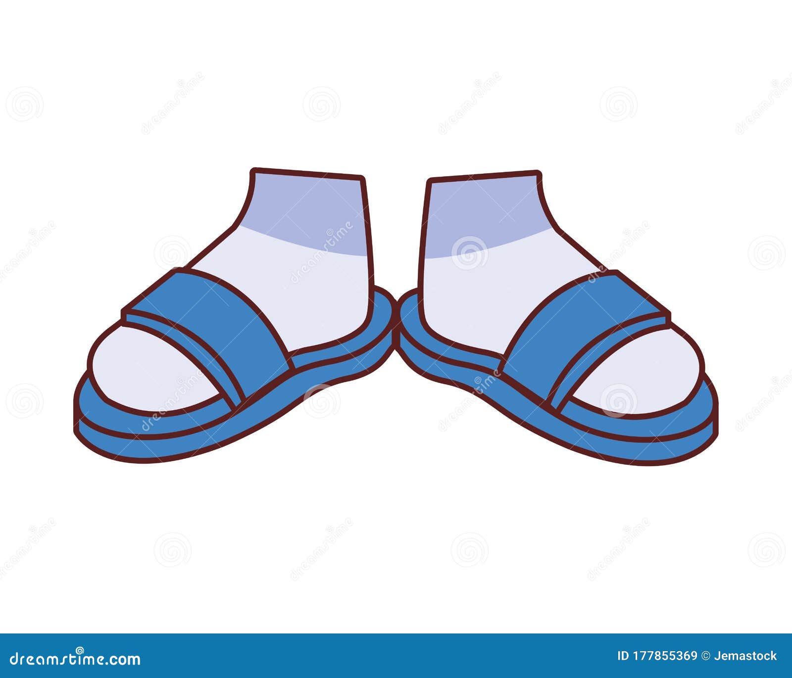 Foots with Socks and Sandals Stock Vector - Illustration of health ...