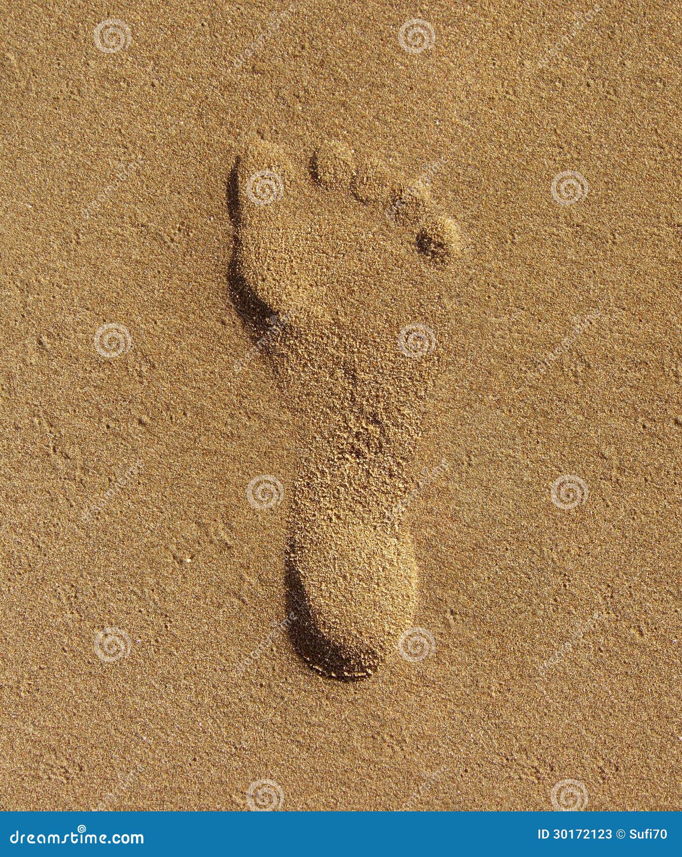 Footstep on sand stock image. Image of step, beige, foot - 30172123
