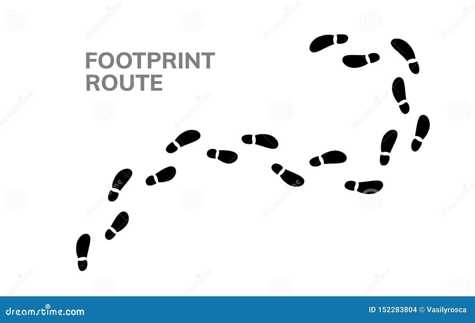 Footsteps Path Cartoon Vector | CartoonDealer.com #102922307