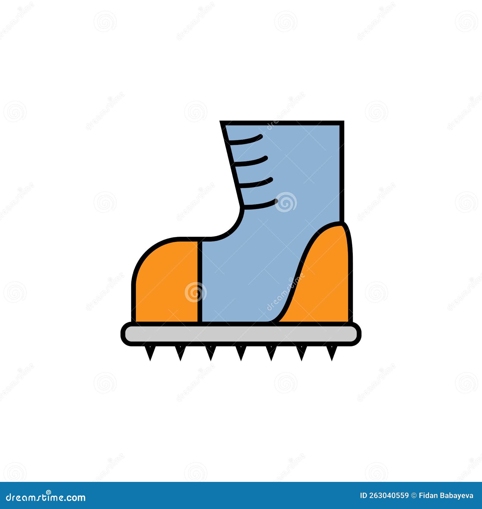 Footwear, Climbing, Line Icon on White Background. Elements of Mountaineering Icon Stock Vector - Illustration of activity, single: