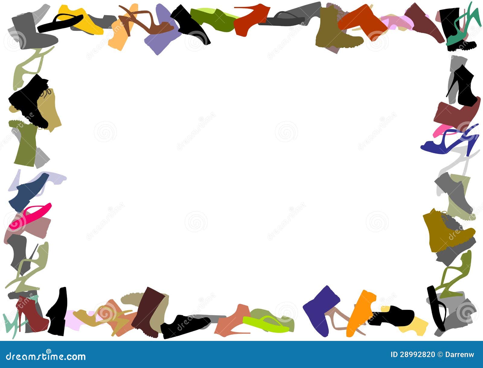 Footwear frame stock illustration. Illustration of wellington - 28992820