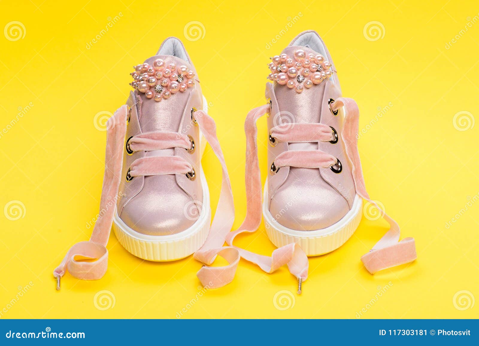 yellow cute shoes