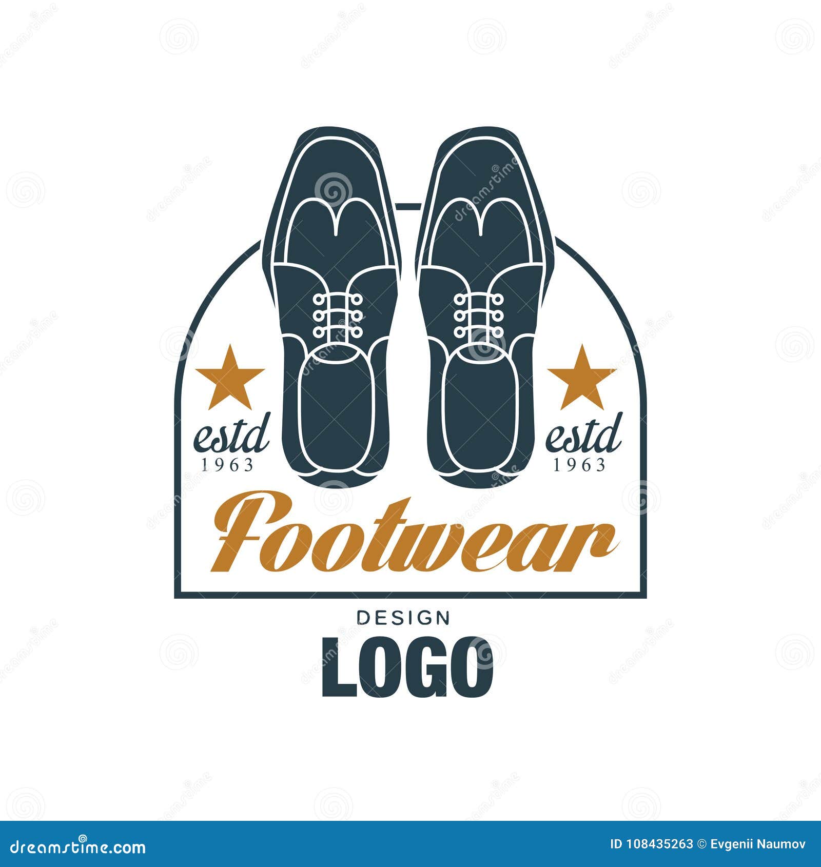 Footwear Logo Design, Estd 1963, Vintage Badge for Shoemaker, Shoe Shop ...