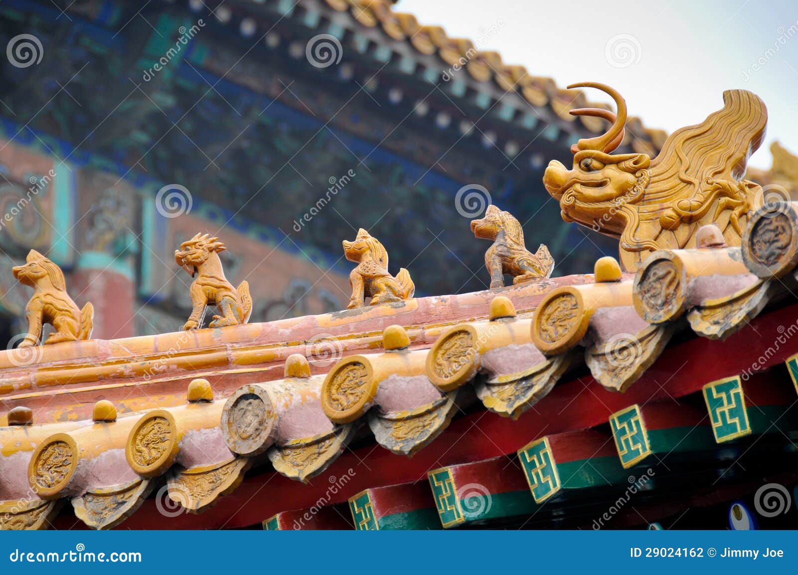 Forbidden City Roof Statues Stock Photo Image of animal, roofs 29024162