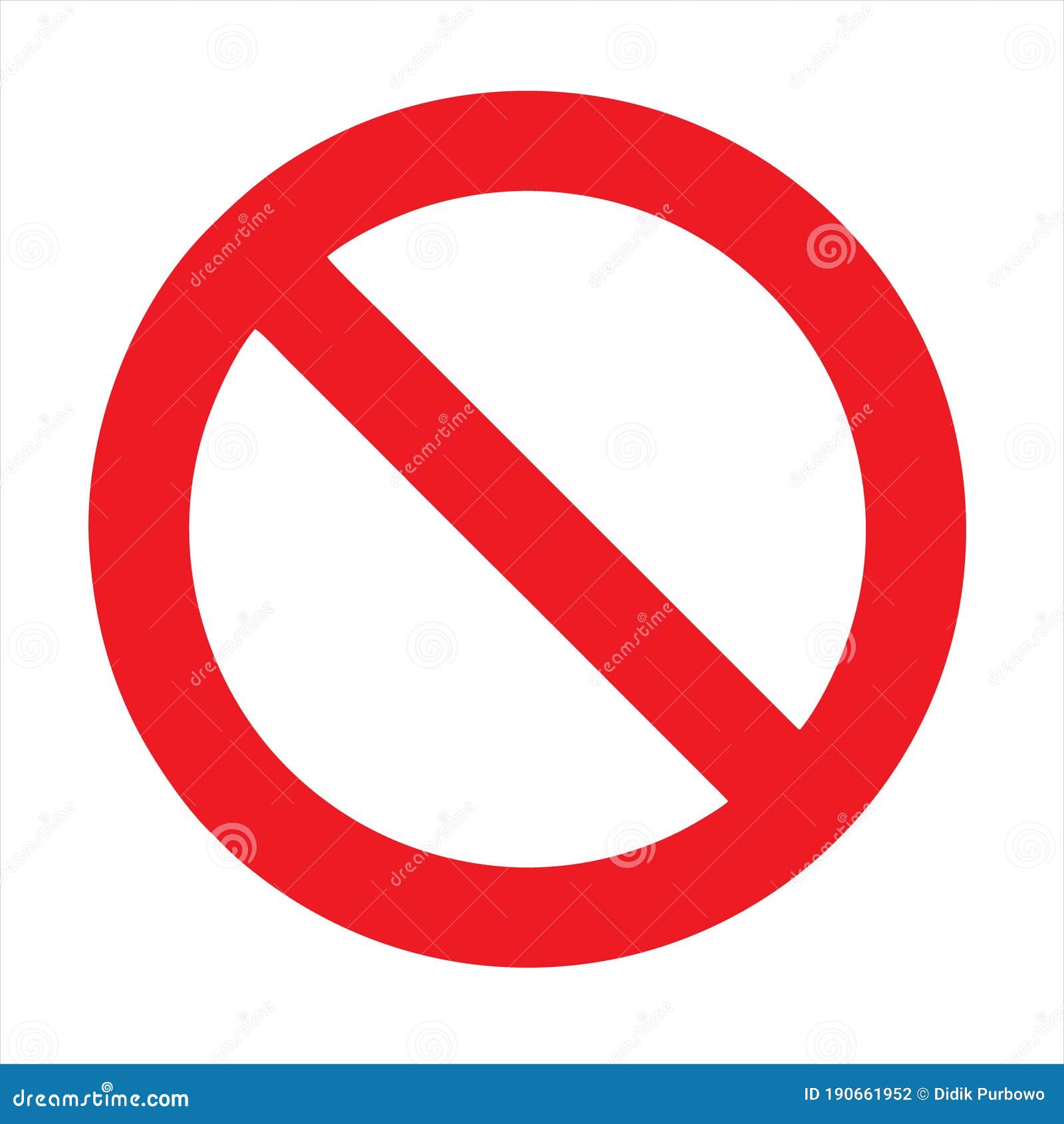 Sign forbidden. Icon symbol ban. Red circle sign stop entry ang slash line  isolated on transparent background. Mark prohibited. Stock Vector