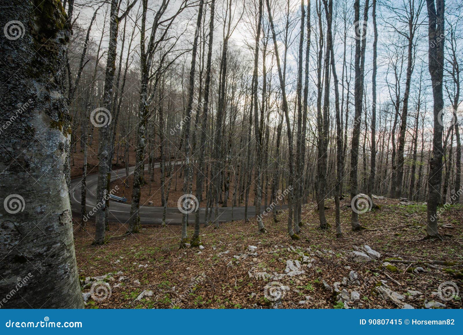 forca d`acero, access to parco nazionale d`abruzzo, italy