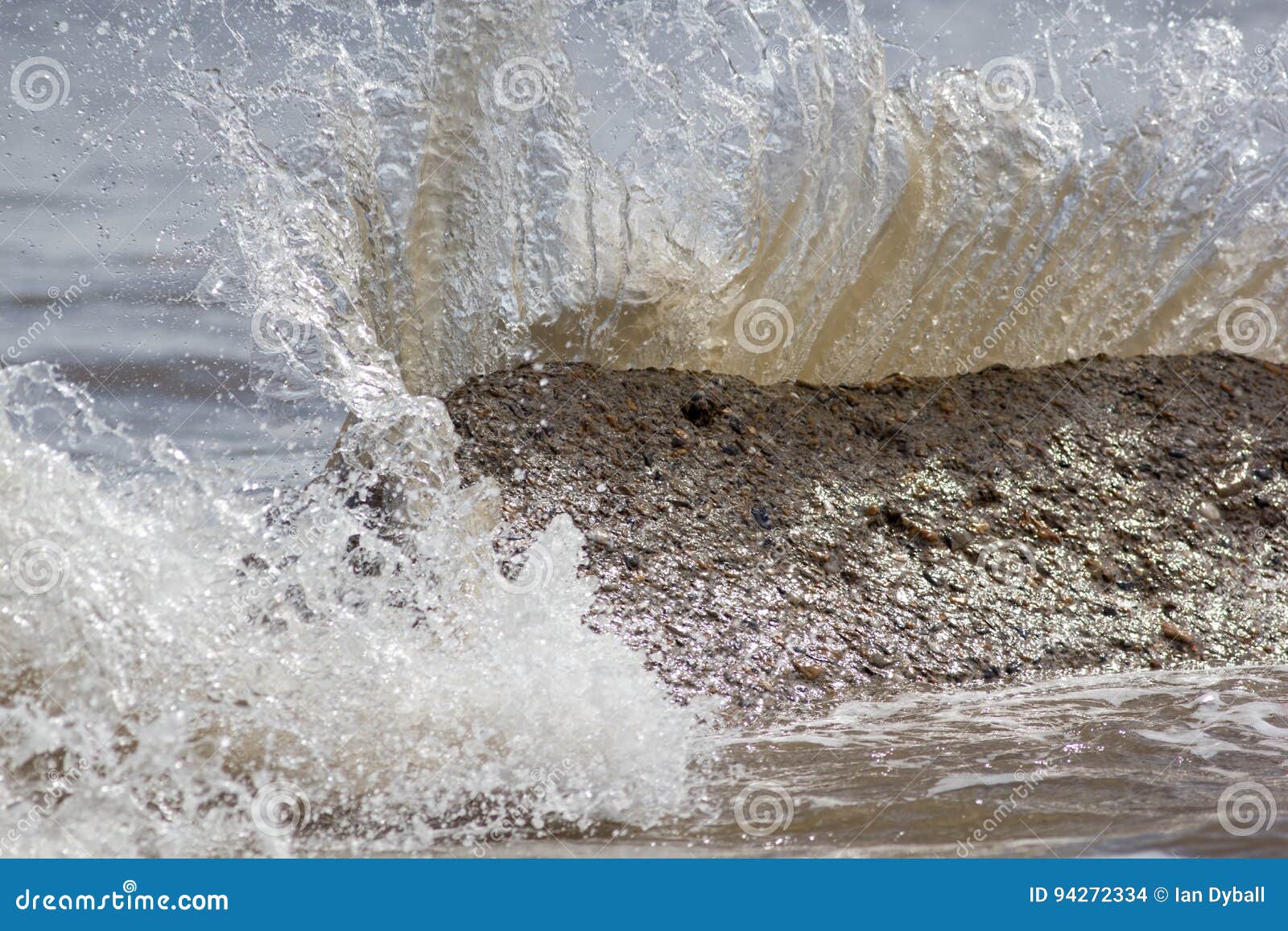 force of nature. splashing wave energy. splash as sea water hits