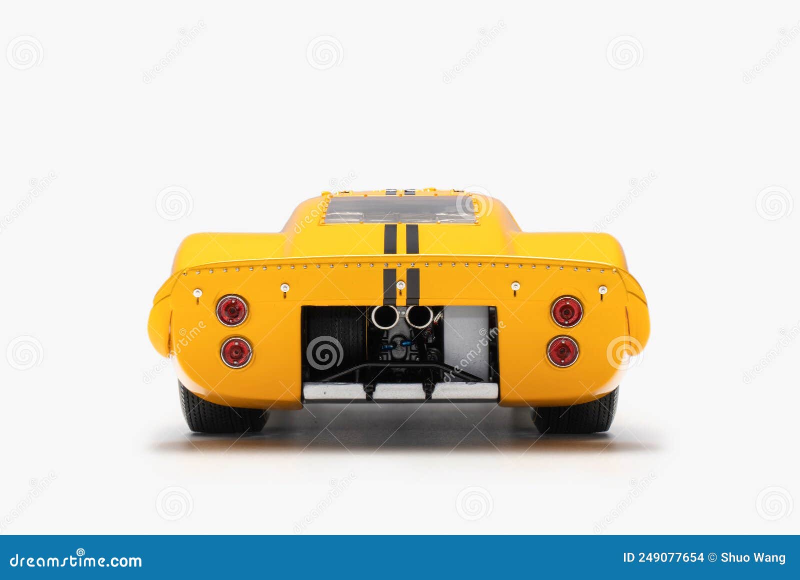 Ford GT40 Race Car Le Mans Isolated White Background Studio Shot