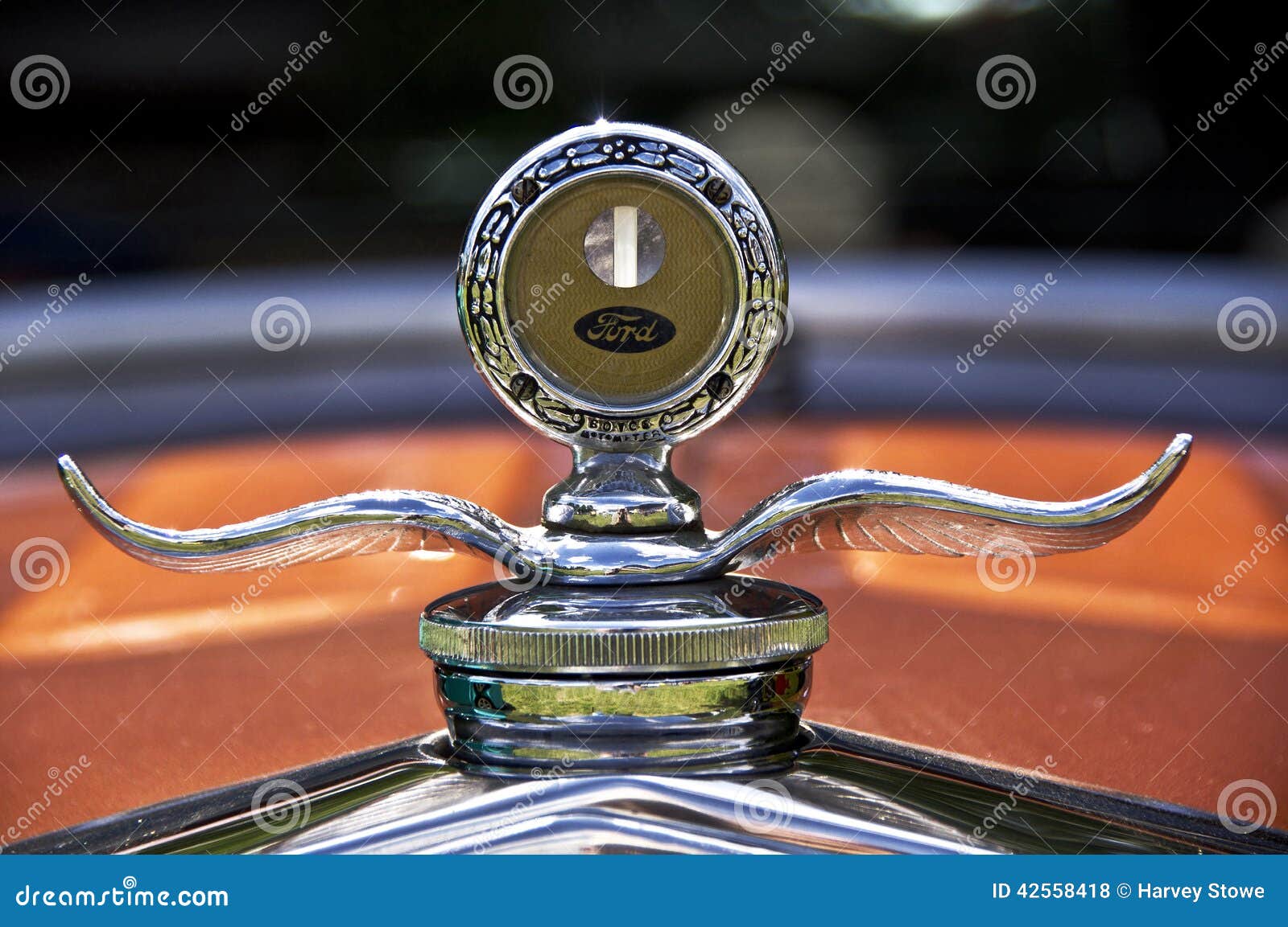 1930 Ford hood ornament editorial stock photo. Image of show 42558418