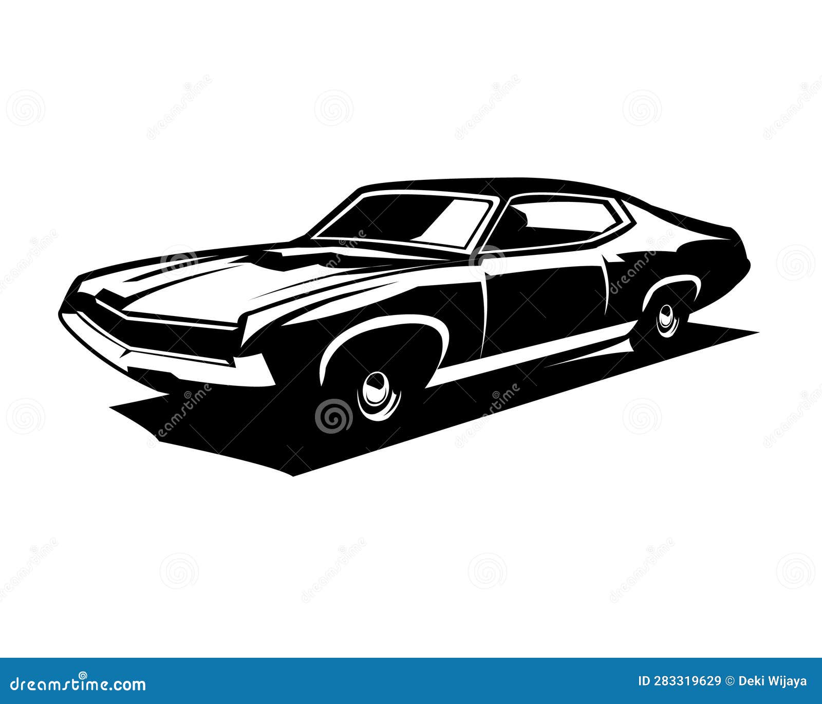 Ford Torino Cobra Car Isolated Vector Illustration Best For Logo ford-torino-cobra-car-isolated-vector-illustration-best-for-logo
