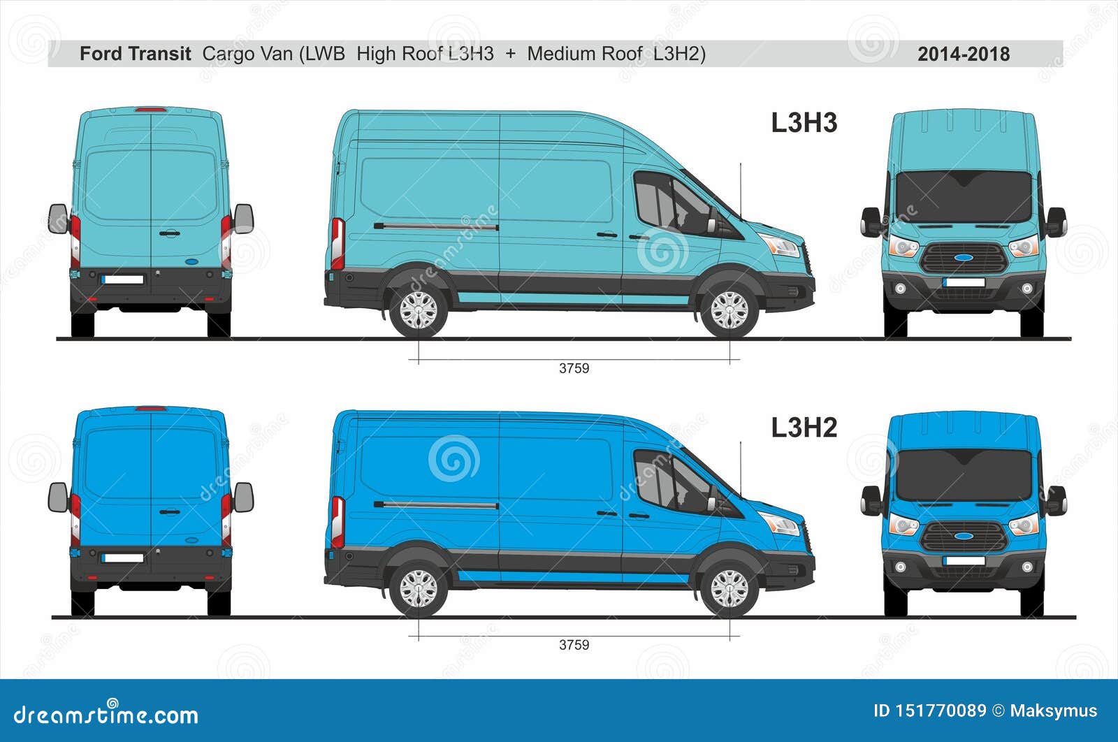 high top long wheel base transit