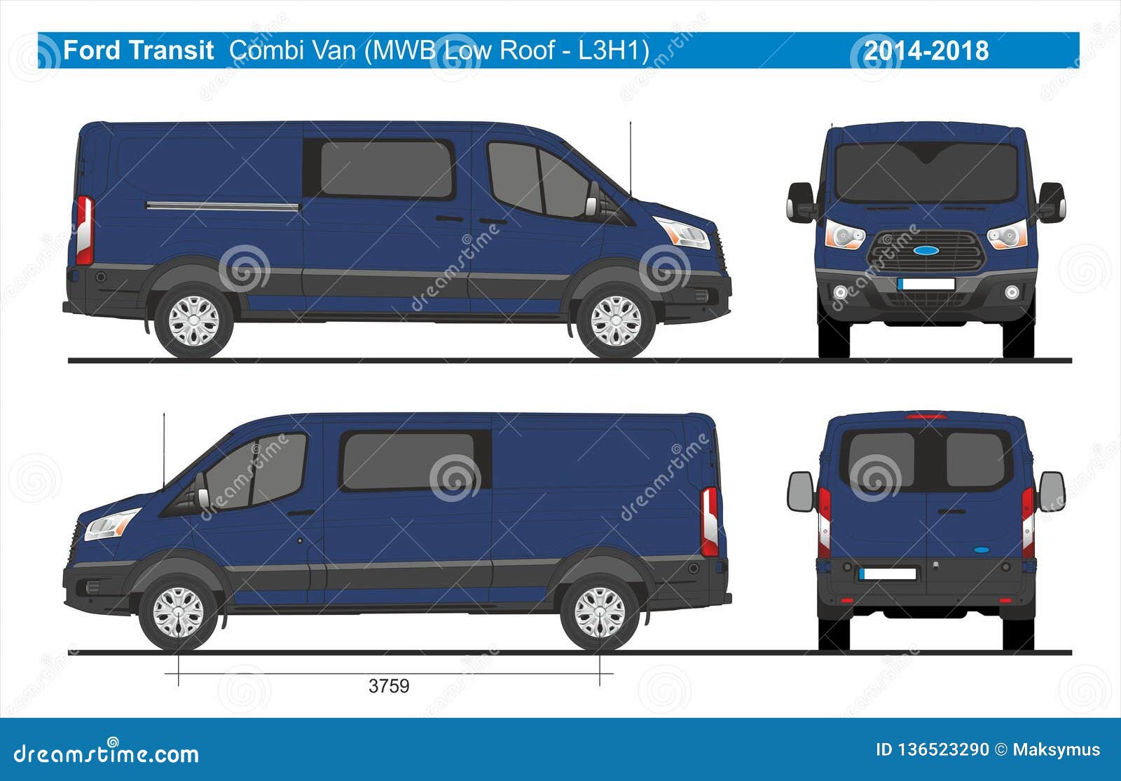 Ford Transit Combi Van MWB Low Roof 