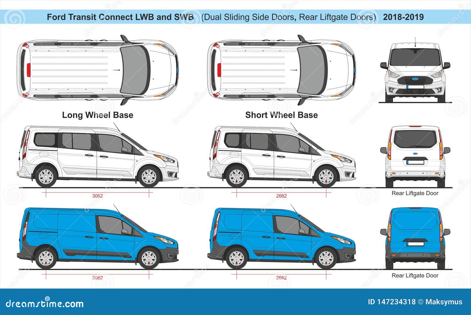 Ford Transit Connect LWB Et Porte 