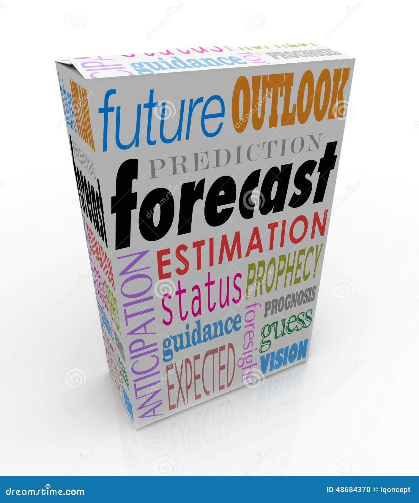 forecast outlook prediction words 3d box future prognosis