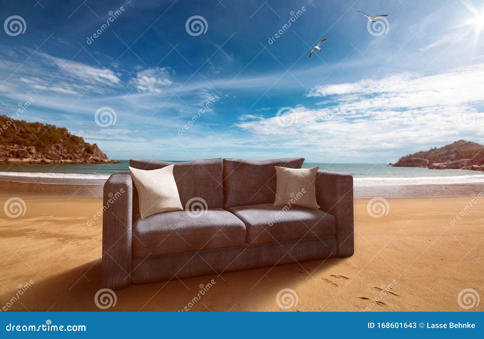 couch at the beach