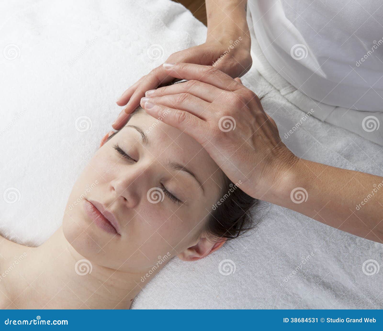 Forehead Massage To Remove Migraine Stock Image Image Of Healing