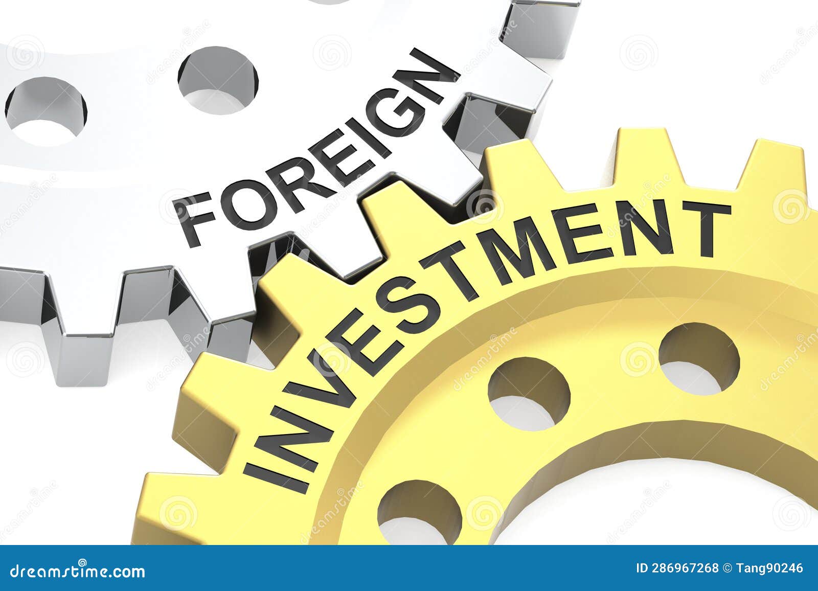Foreign Investment Background Concept Glowing Stock Illustration