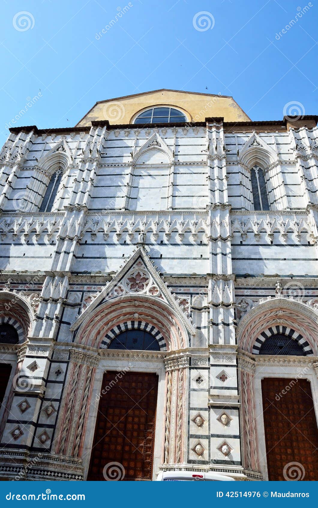 Foreshortening in Siena stock photo. Image of light, panorama 42514976
