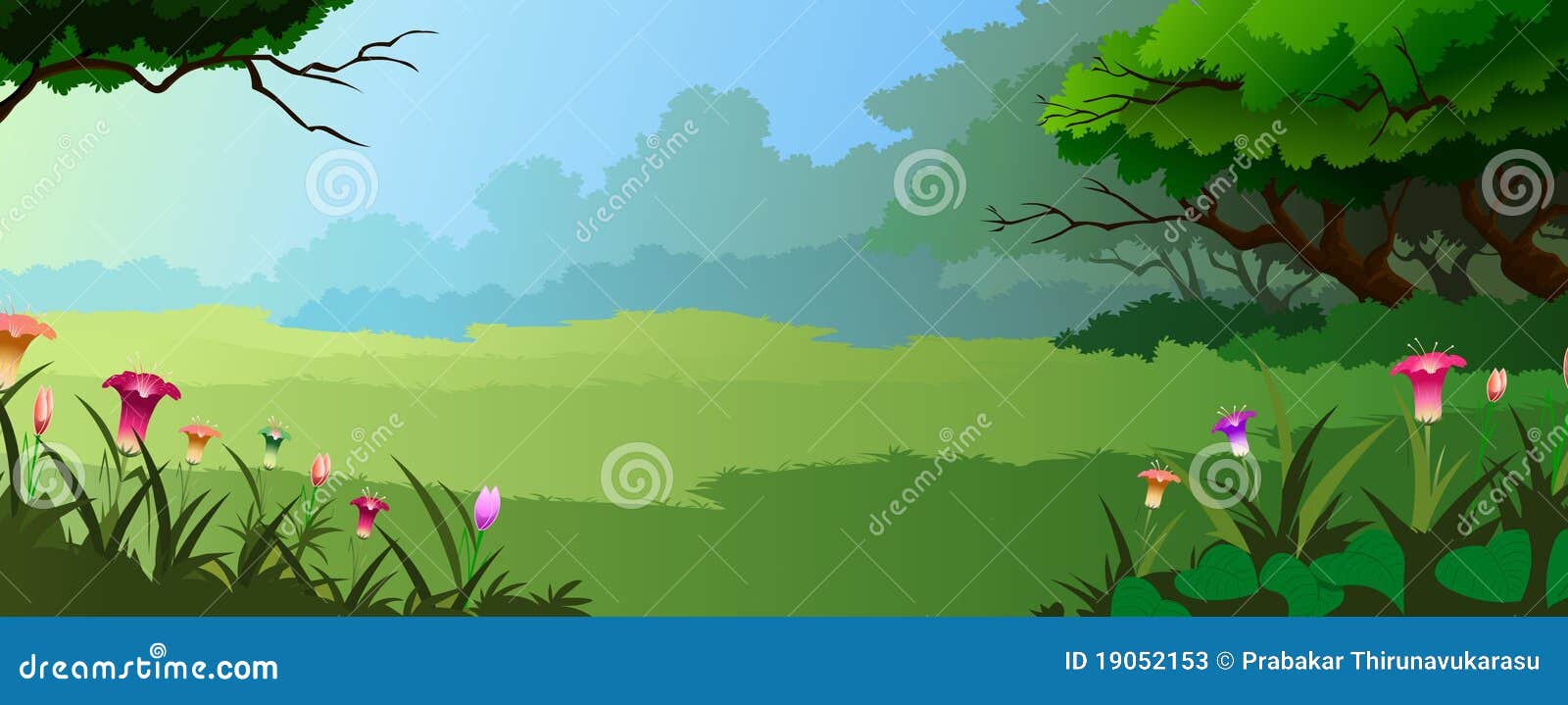 Forest background stock illustration. Illustration of garden - 19052153
