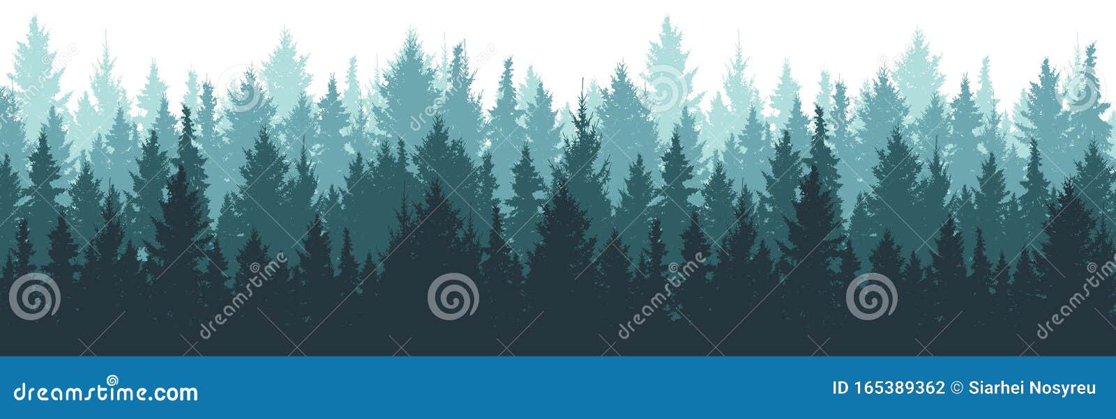 forest background, nature, landscape. pine, spruce, christmas tree. fog evergreen coniferous trees. silhouette 