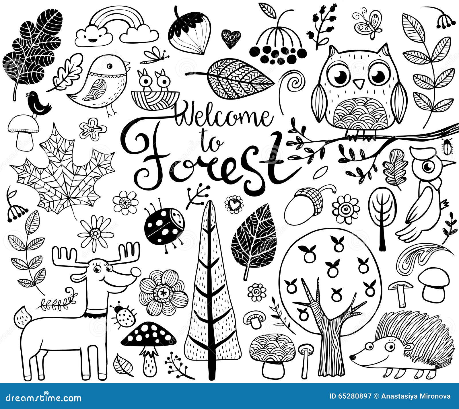 forest  s in doodle style