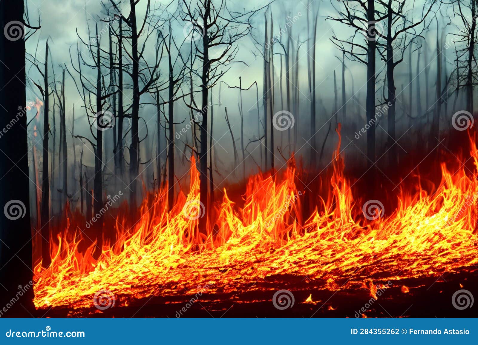 forest fire. forest fire in progress. wildfire. large flames of forest fire. incendio forestal. canada