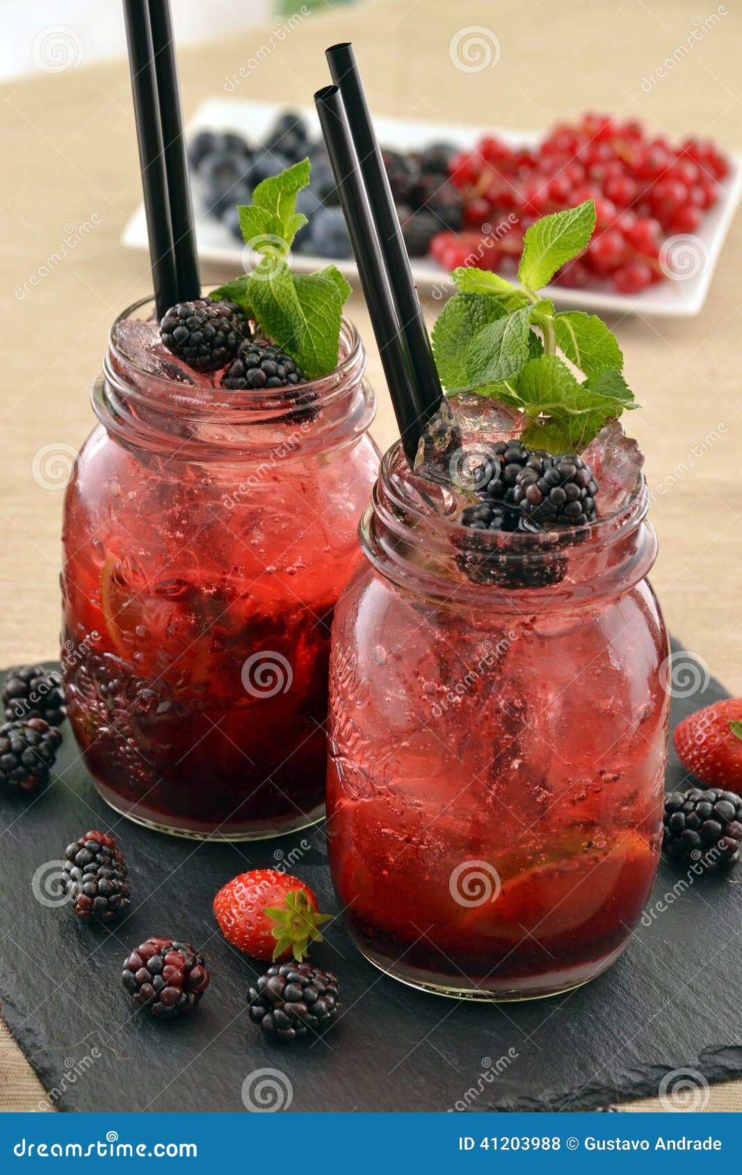 Forest fruit cocktail stock photo. Image of party, summer 41203988